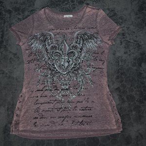 Maurices Purple Grunge Tee